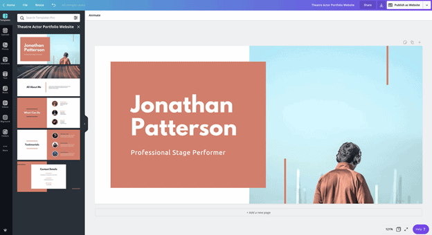 canva website builder