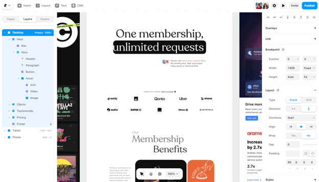 framer website builder