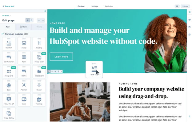 hubspot website builder