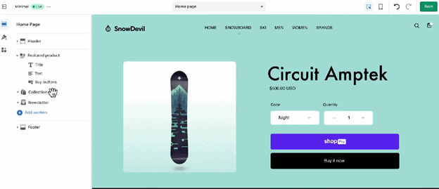 shopify website builder