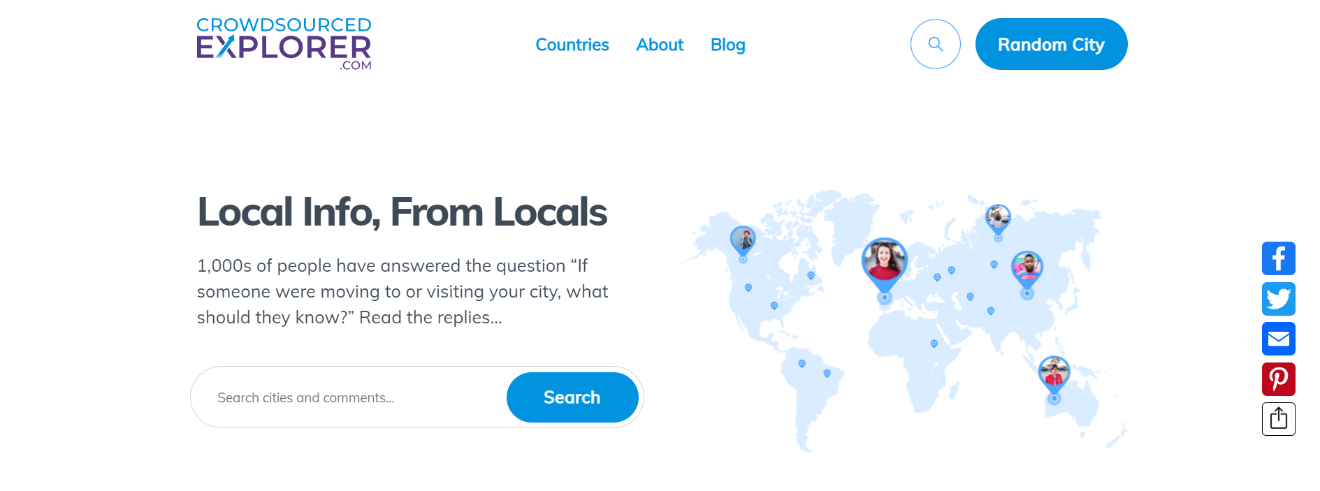 Crowd sourced explorer